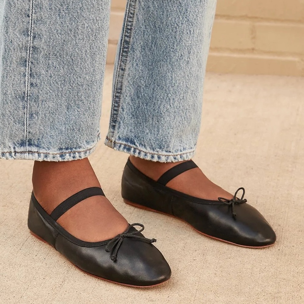 Loeffler Randall Leonie Black Ballet Flat - worn but good condition